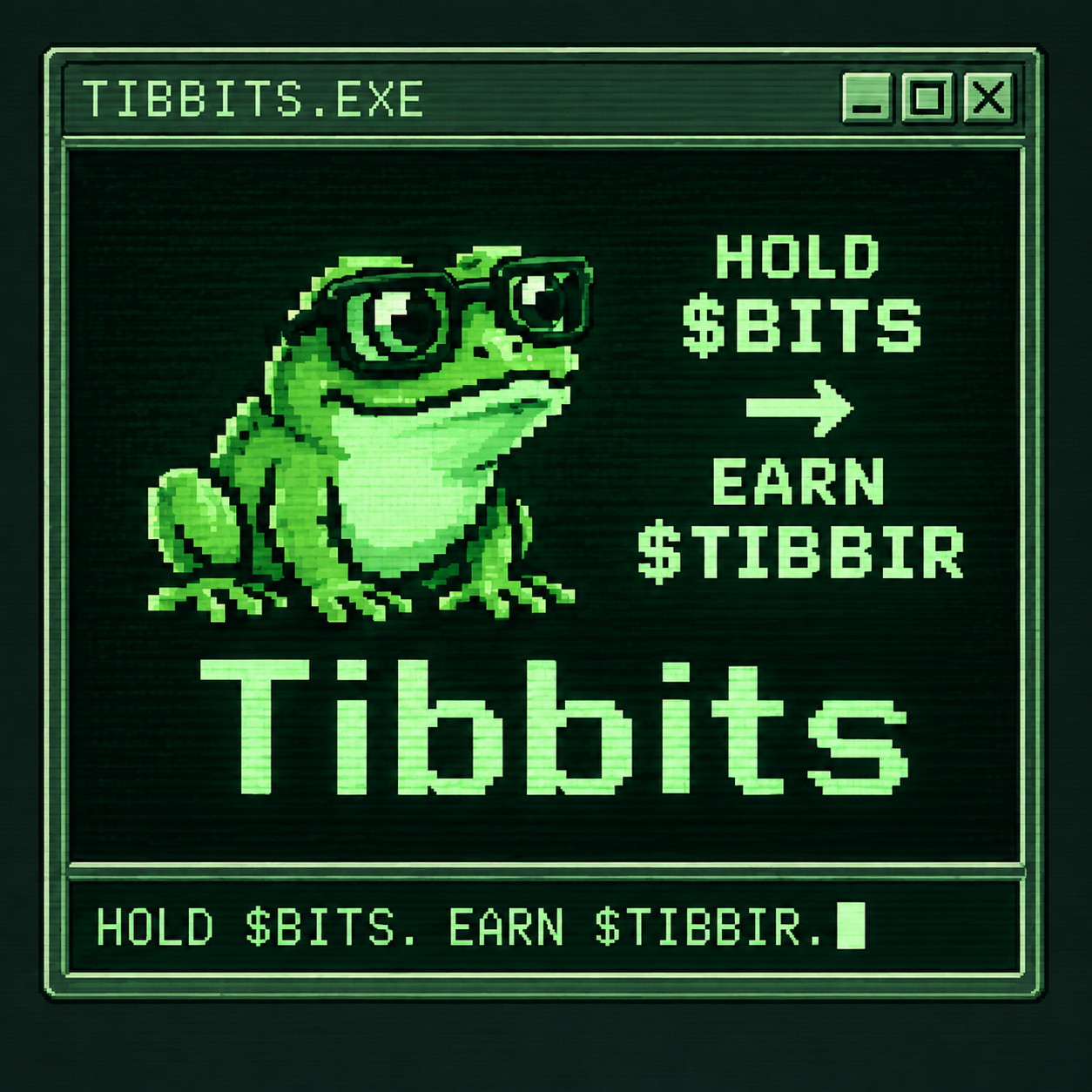 TIBbits retro frog terminal art